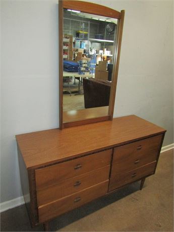 Mid-Century Dresser and Mirror