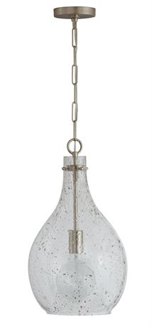 CAPITAL LIGHTING 12-inch Stone Seeded Glass Pendant