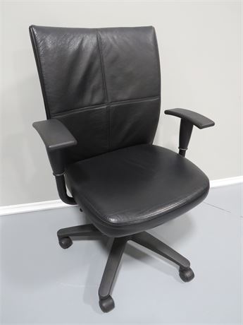 STEELCASE Turnstone Black Leather Task Chair