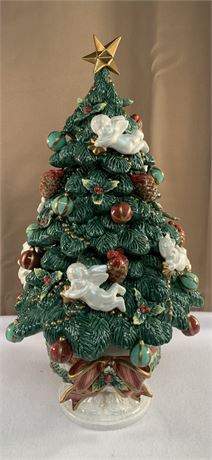 FITZ & FLOYD Aegean Christmas Tree Centerpiece