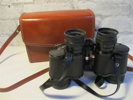 Vintage Sears Binoculars Model No. 2527 Fully Amber Coated 7x35mm