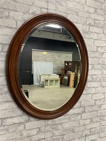 Bombay  Solid Wood Oval Mirror