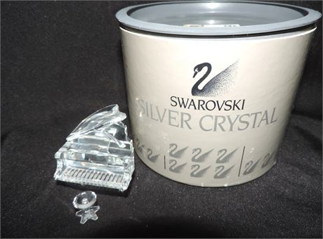 SWAROVSKI Silver Crystal Baby Grand Piano