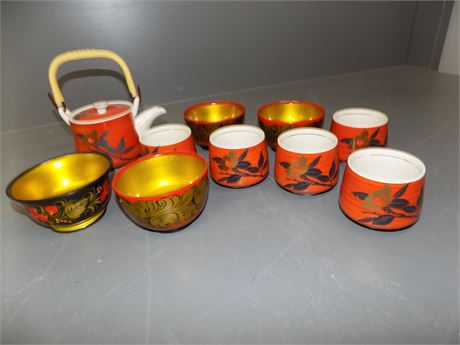 USSR Cups and Asian Tea Set