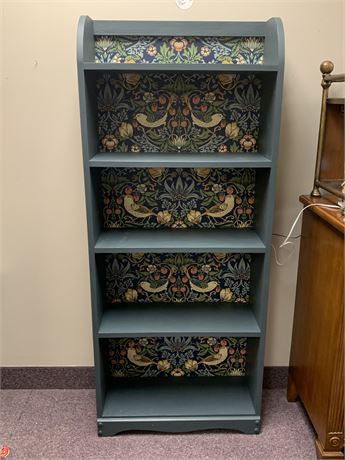 Hand Painted/ Wallpapered  Bookcase