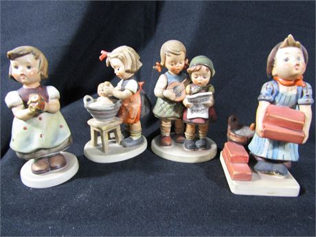 Hummel Rare Figurines, "the Builder", "Doll Bath", "For Mother" with Stickers