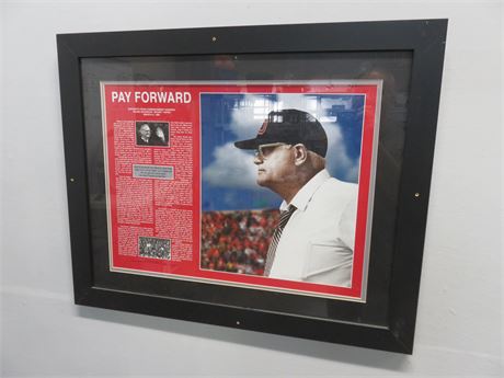 OHIO STATE BUCKEYES Woody Hayes "Pay Forward" Framed Print