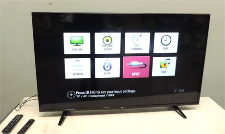 LG 49" LED HD TV / Two Remotes