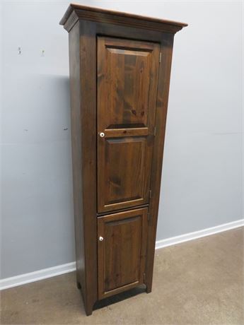 Solid Pine Tall Storage Cabinet