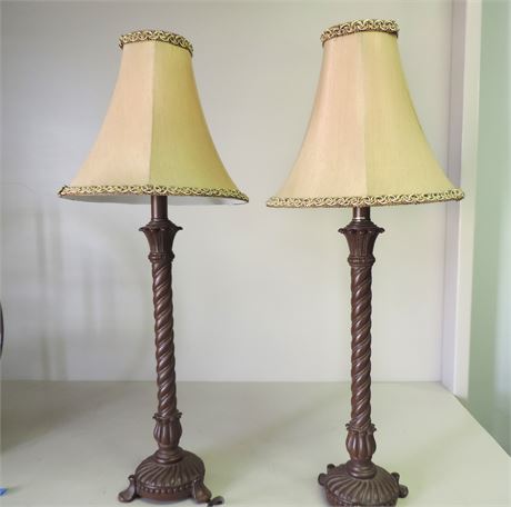 Pair of Metal Base Lamps