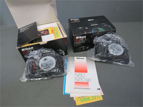 2 NIKON N80 35mm SLR Cameras (Body Only)