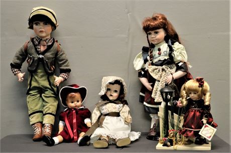 Dolls, Porcelain and Muslin, some Vintage