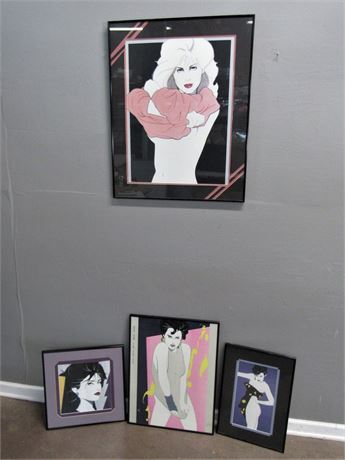 4 Patrick Nagel Framed Prints