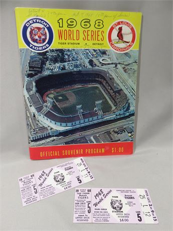 1968 WORLD SERIES Game 5 Program & Tickets
