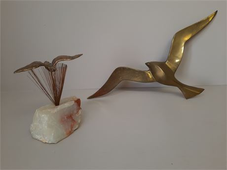 Curtis Jere Seagull & Rushes Sculpture