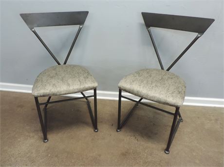 Postmodern Triangle Back Dining Chairs
