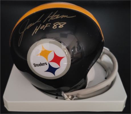 Jack Ham Pittsburgh Steelers Signed Mini Helmet