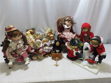 Assorted Doll & Bear Collection