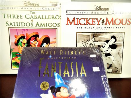 Disney Laserdisc Collection, Mickey Mouse, Fantasia and The Three Caballeros