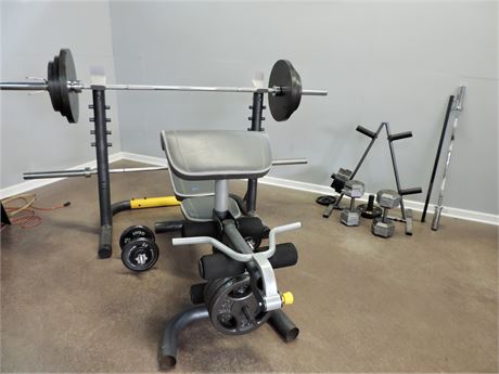 Olympic Weight Bench with Accessories