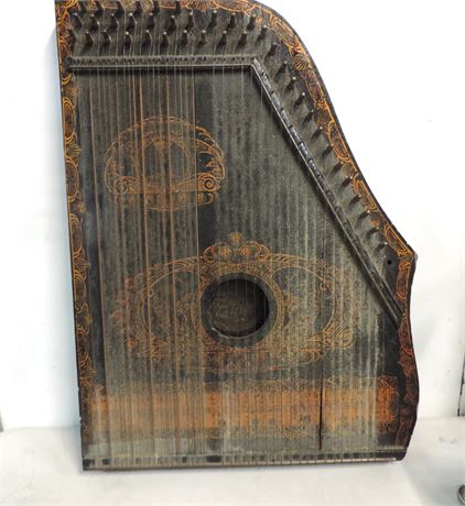 Antique Harp / Zither Instrument