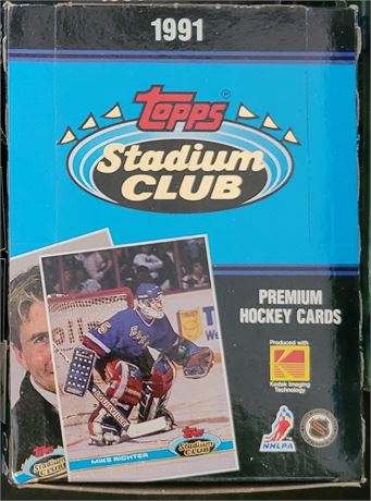 1991 Topps Stadium Club NHL Hockey Cards Factory Sealed Packs