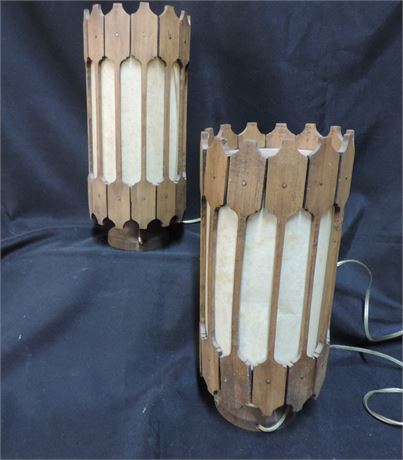 Pair of Solid Wood Lamps