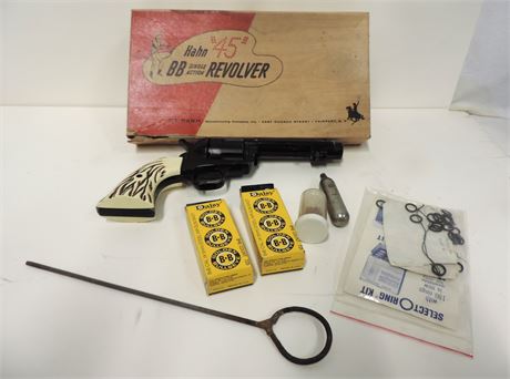 Vintage HAHN "45" Revolver Single Action BB Gun / Daisy BB's
