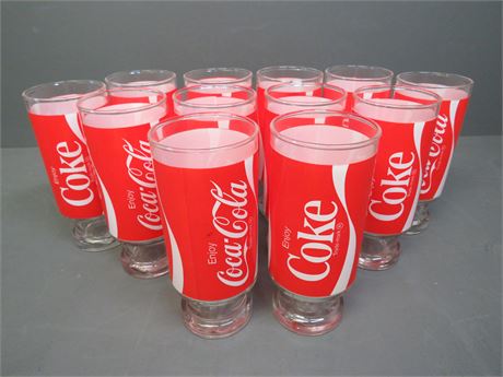 12 Coca-Cola Glasses