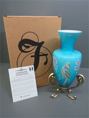 FENTON Amphora Vase Limited Edition Signed