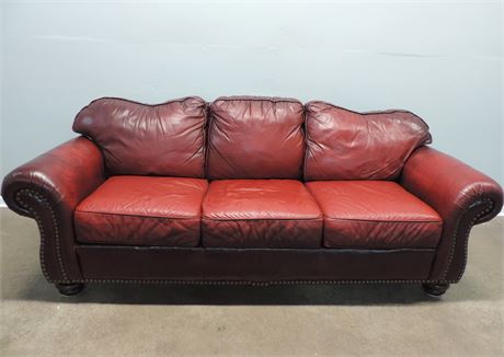FLEXSTEEL Genuine Leather Sofa